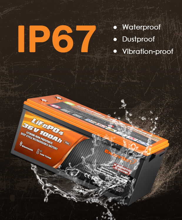 Enjoybot 36V 100Ah Plus Lithium Battery with IP67 Waterproof
