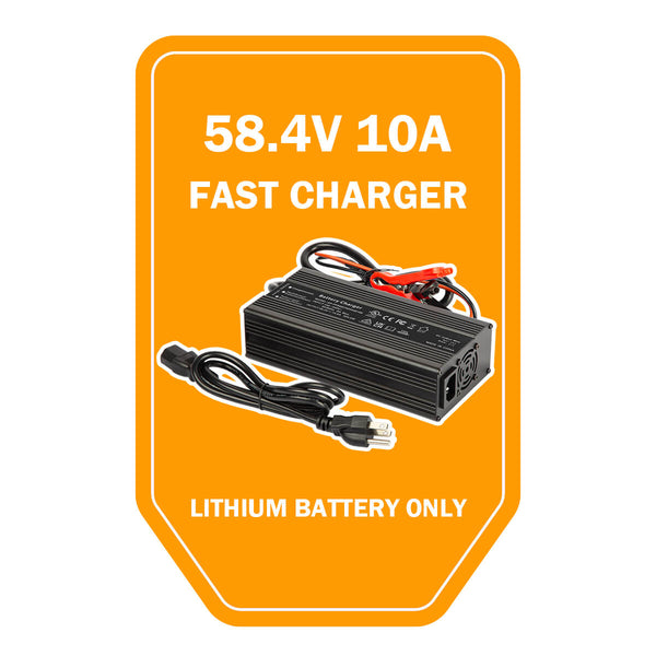 Enjoybot 58.4V 10A LiFePO4 Lithium Battery Charger for 48 Volt Battery –  Enjoybot Official Store