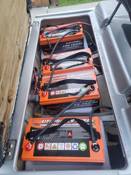 Enjoybot 12v 100ah Lithium Battery 4 Pack for Golf Cart