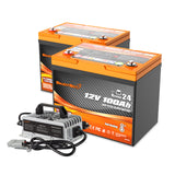 Enjoybot 12V 100Ah Group 24 LiFePO4 Lithium Battery With Self-Heating, 1280Wh, 100A BMS