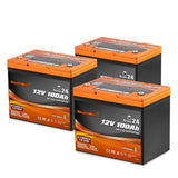 Enjoybot 12V 100Ah Group 24 Self-Heating Lithium LiFePO4 Battery_3 Pack