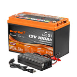 Enjoybot 12V 100Ah Bluetooth Lithium Battery_1 Pack+14.6V 20A Charger