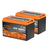 [NEW LAUNCH] Enjoybot 12V 100AH Bluetooth Group 31 LiFePO4 Lithium Battery with Low-Temp Protection, 1280Wh, 100A BMS