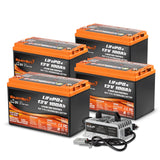 Enjoybot 48V 100Ah LiFePO4 Lithium Golf Cart Battery Set - 4 Batteries