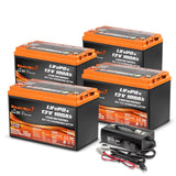 Enjoybot 48V 100Ah LiFePO4 Lithium Golf Cart Battery Set - 4 Batteries