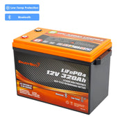 Enjoybot 12V 320Ah LiFePO4 Lithium Battery with Bluetooth, 4096Wh, For RV, Marine, Solar & Home Backup