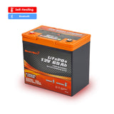 Enjoybot 12V 65Ah LiFePO₄ Lithium Battery with Bluetooth & Self-Heating, Group 22NF, 832Wh, 120A BMS