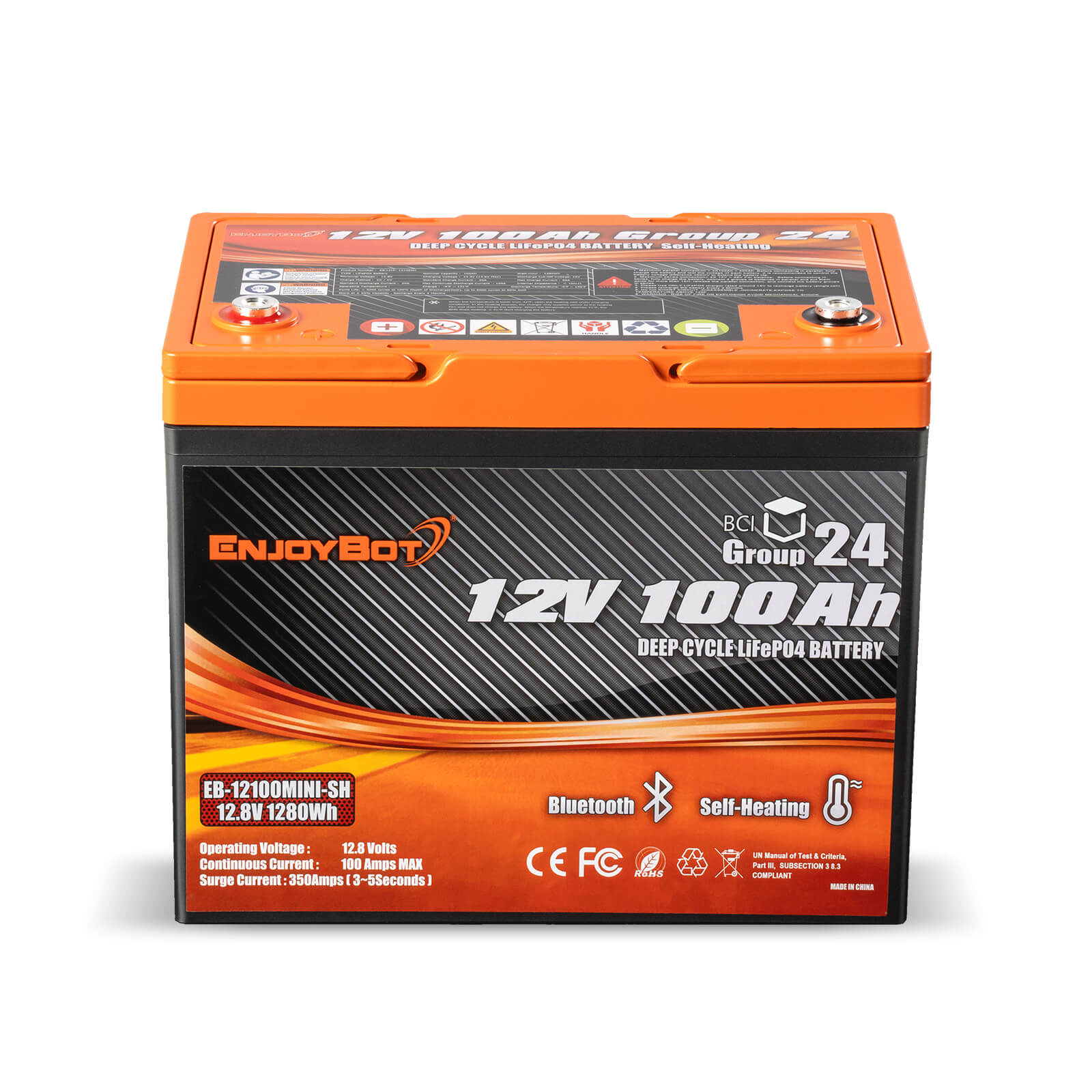 ENJOYBOT Used Second Hand Battery 12V 100AH LiFePO4 Lithium Battery