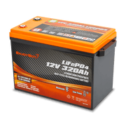 Enjoybot 12V 320Ah LiFePO4 Lithium Battery with Bluetooth, 4096Wh, For RV, Marine, Solar & Home Backup