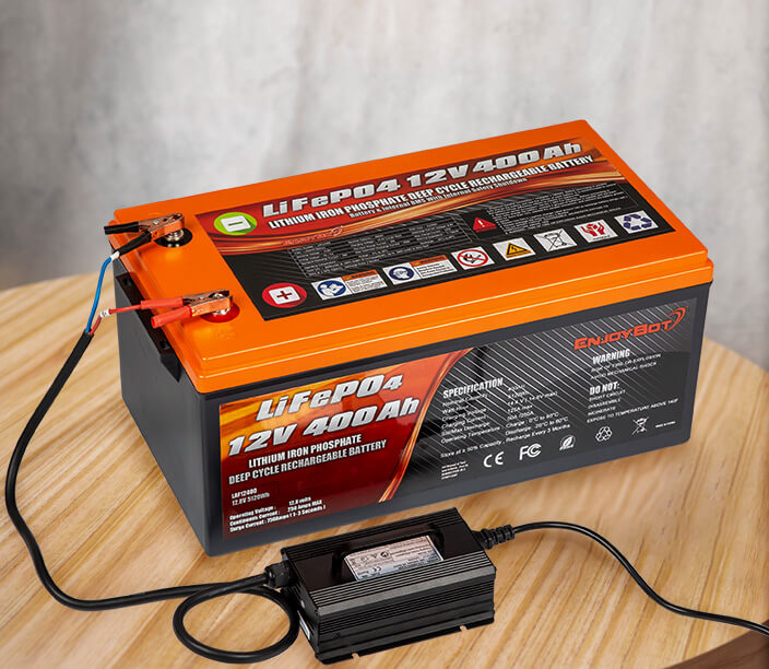 12V 400Ah LiFePO4 RV Battery, Built-in 250A BMS, Max. 3200W Load Power,  5120Wh Usable Energy, 5000+ Cycles Low Temp Cutoff Lithium Battery, Perfect