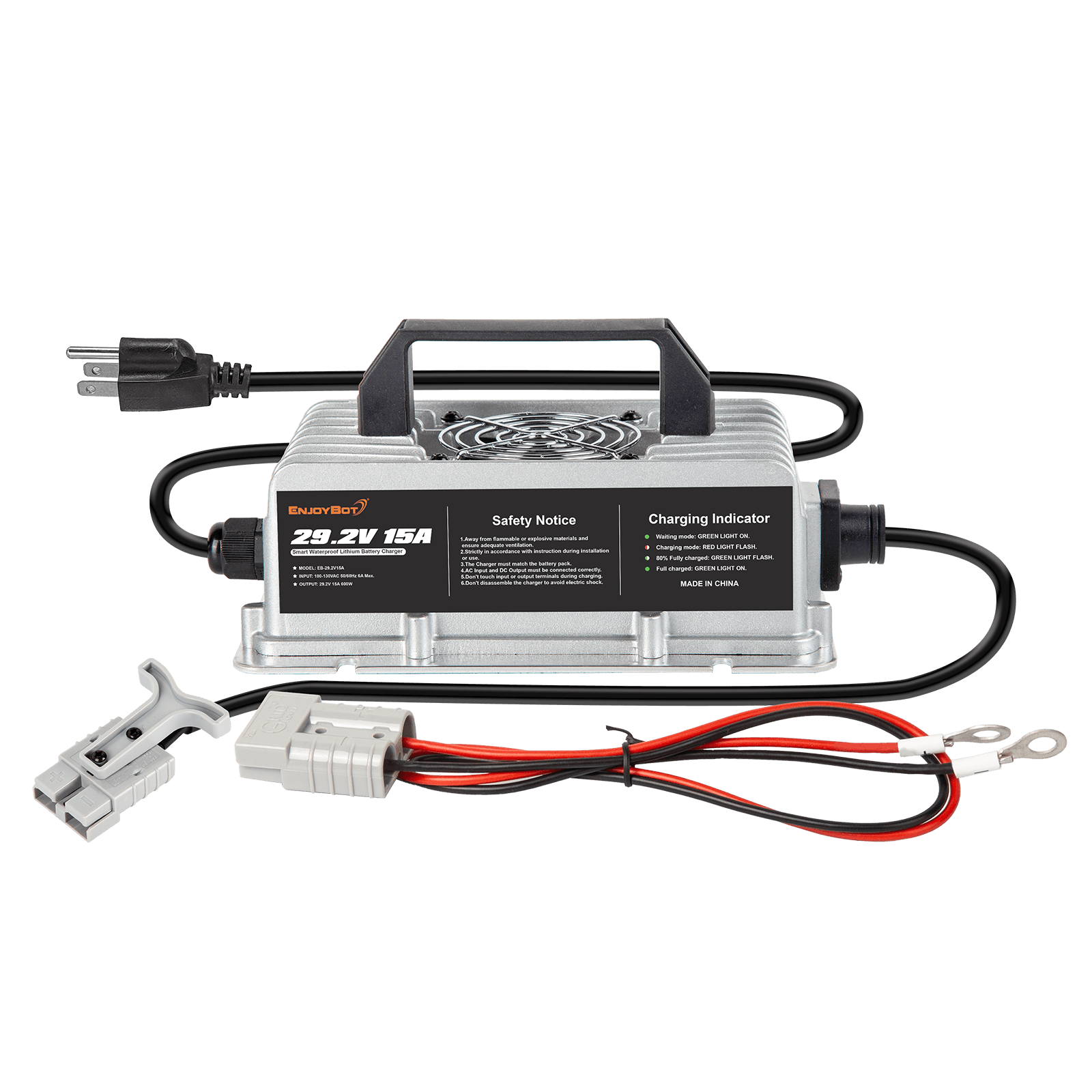Enjoybot 29.2V 15A Mountable Dual-Purpose LiFePO4 Lithium Battery Charger Waterproof