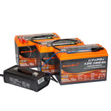 Enjoybot LiFePO4 Golfwagenbatterie 36 V 100 Ah Lithiumbatterie + spezielles 20 A-Batterieladegerät