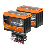 [Bluetooth Version] Enjoybot 36V 65AH Group 31 LiFePO4 Lithium Battery with Bluetooth & Self-Heating, 2496Wh, 120A BMS