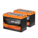 Enjoybot 36V 65AH Group 31 LiFePO4 Lithium Battery With Self-Heating, 2496Wh, 120A BMS