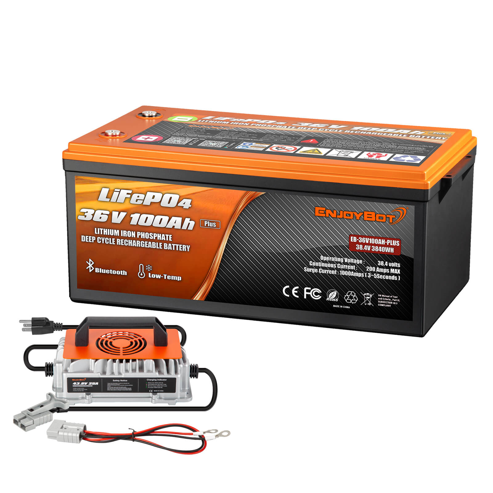 ENJOYBOT Used Second Hand Battery 36V 100AH LiFePO4 Lithium Battery