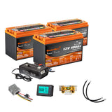 36v 100ah Bluetooth Lithium Golf Cart Battery Kit - 3 batteries