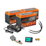 36v 100ah Lithium Golf Cart Battery Kit - 3 batteries