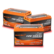 Enjoybot 36V 150Ah LiFePO4 Lithium Golf Cart Battery Set - 3 Batteries