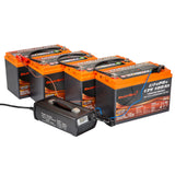 Enjoybot LiFePO4 Golfwagenbatterie 48 V 100 Ah Lithiumbatterie + spezielles 15 A-Batterieladegerät