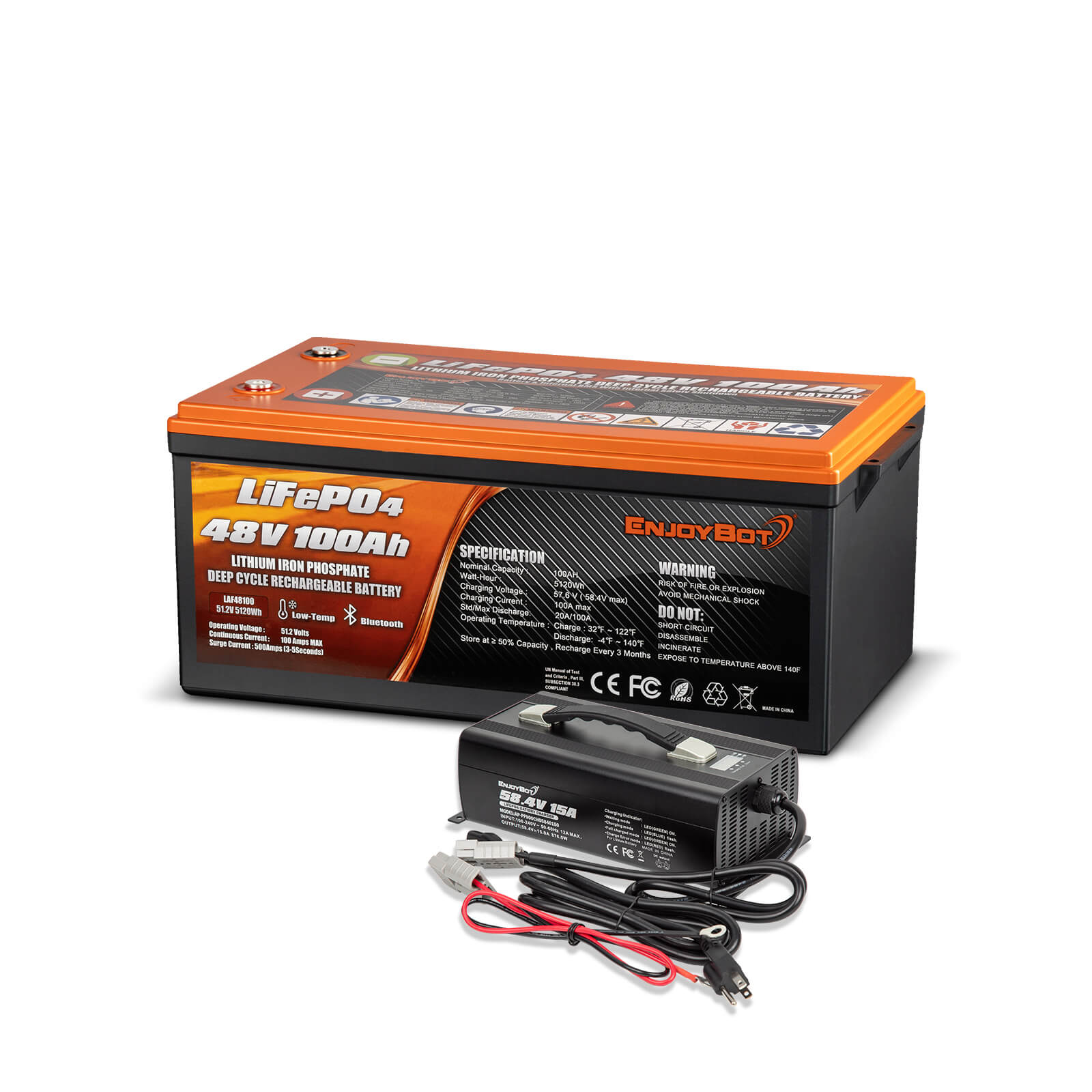 ENJOYBOT Used Second Hand Battery 48V 100AH LiFePO4 Lithium Battery