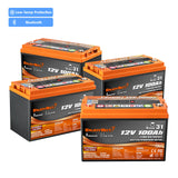 48V 100Ah Bluetooth Lithium Golf Cart Battery Set - 4 Batteries