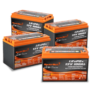 Enjoybot 48V 100Ah LiFePO4 Lithium Golf Cart Battery Set - 4 Batteries