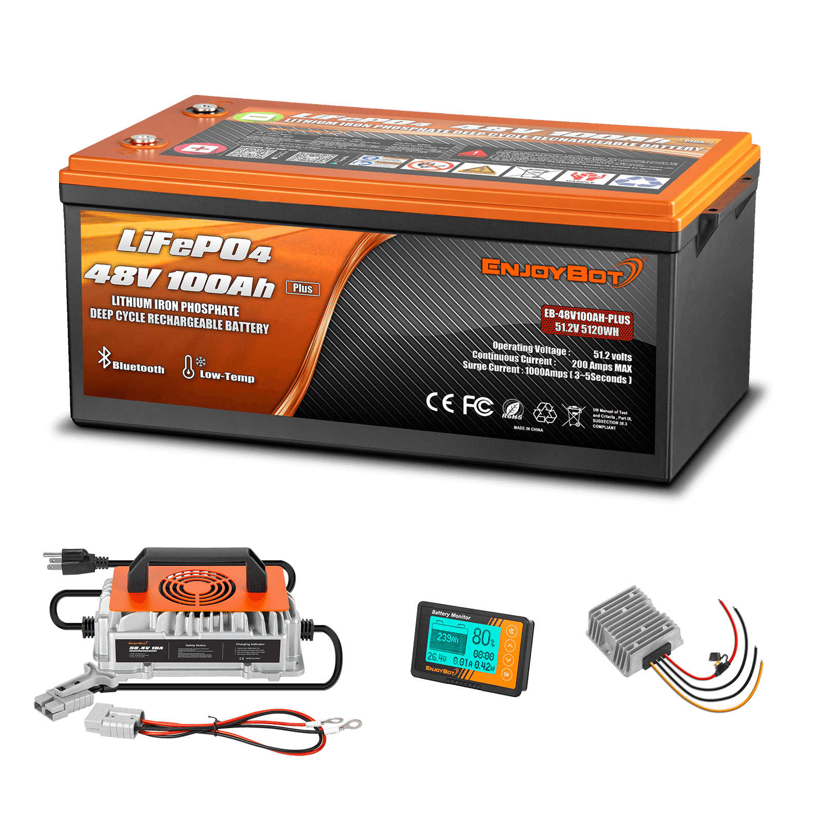 Enjoybot 48V 100Ah Lithium Golf Cart Battery Conversion Kit