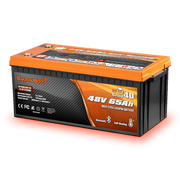 Enjoybot 48V 65AH LiFePO4 Lithium Golf Cart Battery with Bluetooth & Self-Heating, 3328Wh, 120A BMS