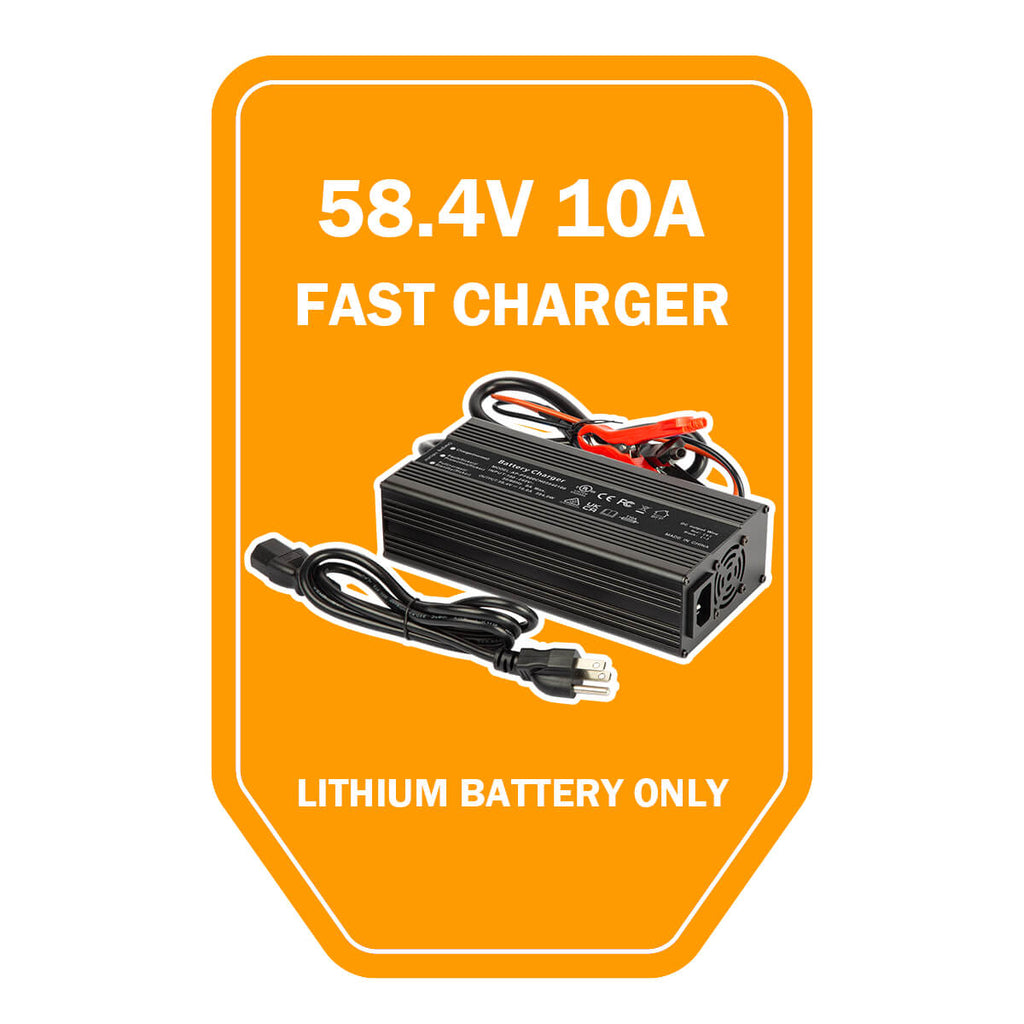 Enjoybot 58.4V 10A LiFePO4 Lithium Battery Charger for 48 Volt Battery