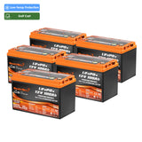 Enjoybot 60V 100Ah LiFePO4 Lithium Golf Cart Battery Set - 5 Batteries