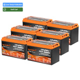 Enjoybot 72V 100Ah LiFePO4 Lithium Golf Cart Battery Set - 6 Batteries