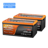 Enjoybot 72V 100Ah LiFePO4 Lithium Golf Cart Battery Set - 2 Batteries