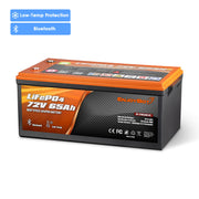 Enjoybot 72V 65AH LiFePO4 Lithium Battery with Bluetooth & Low-Temp, 4992Wh, 120A BMS