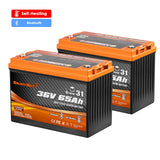 Enjoybot 72V 65Ah LiFePO4 Lithium Golf Cart Battery Set - 2 Batteries