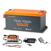 Enjoybot 72V (73.6V) 105AH Lithium Golf Cart Battery Conversion Kit with Bluetooth & 200A BMS, All-in-one Kit