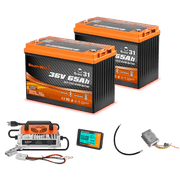 Enjoybot 72V 65Ah Golf Cart Lithium Battery Conversion Kit - 2 Batteries