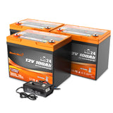 Enjoybot 12V 100Ah Group 24 LiFePO4 Lithium Battery With Self-Heating, 1280Wh, 100A BMS