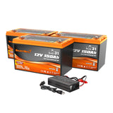 Enjoybot 12V 150Ah Group 31 LiFePO4 Lithium Battery With Self-Heating, 1920Wh, 150A BMS