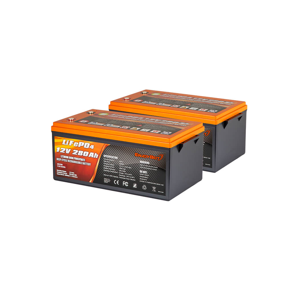 Enjoybot 12v 280ah LiFePO4 Battery 2 Pack