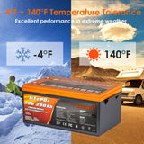 Enjoybot 12v 280ah LiFePO4 Battery - Temperacture Tolerance