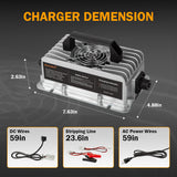 Enjoybot 29.2V 15A lithium battery charger - Demension