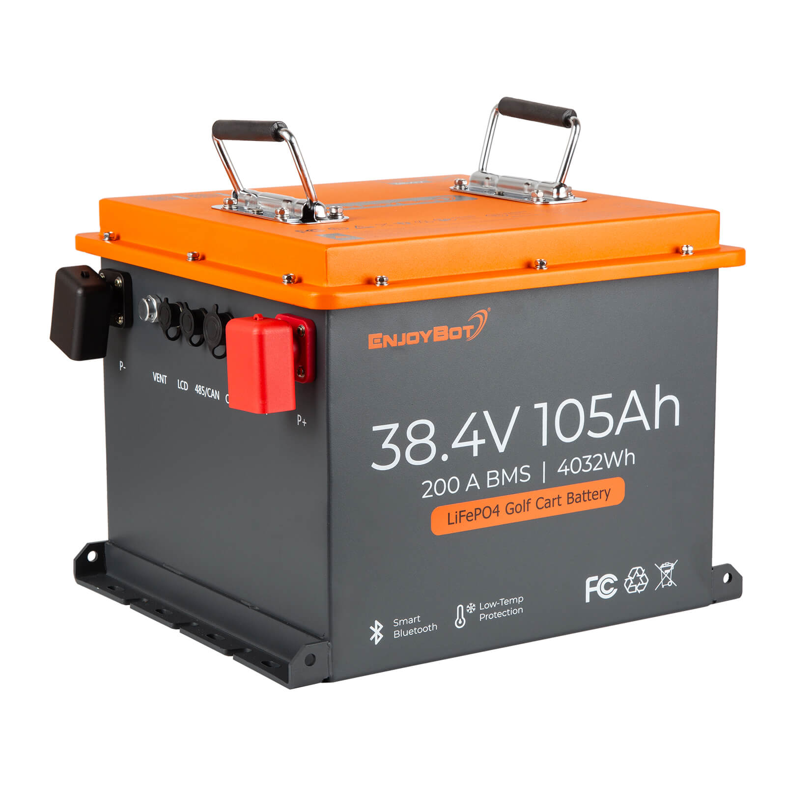 Enjoybot 36V (38.4V) 105AH Lithium Golf Cart Battery Conversion Kit with Bluetooth, 200A BMS, All-in-one Kit