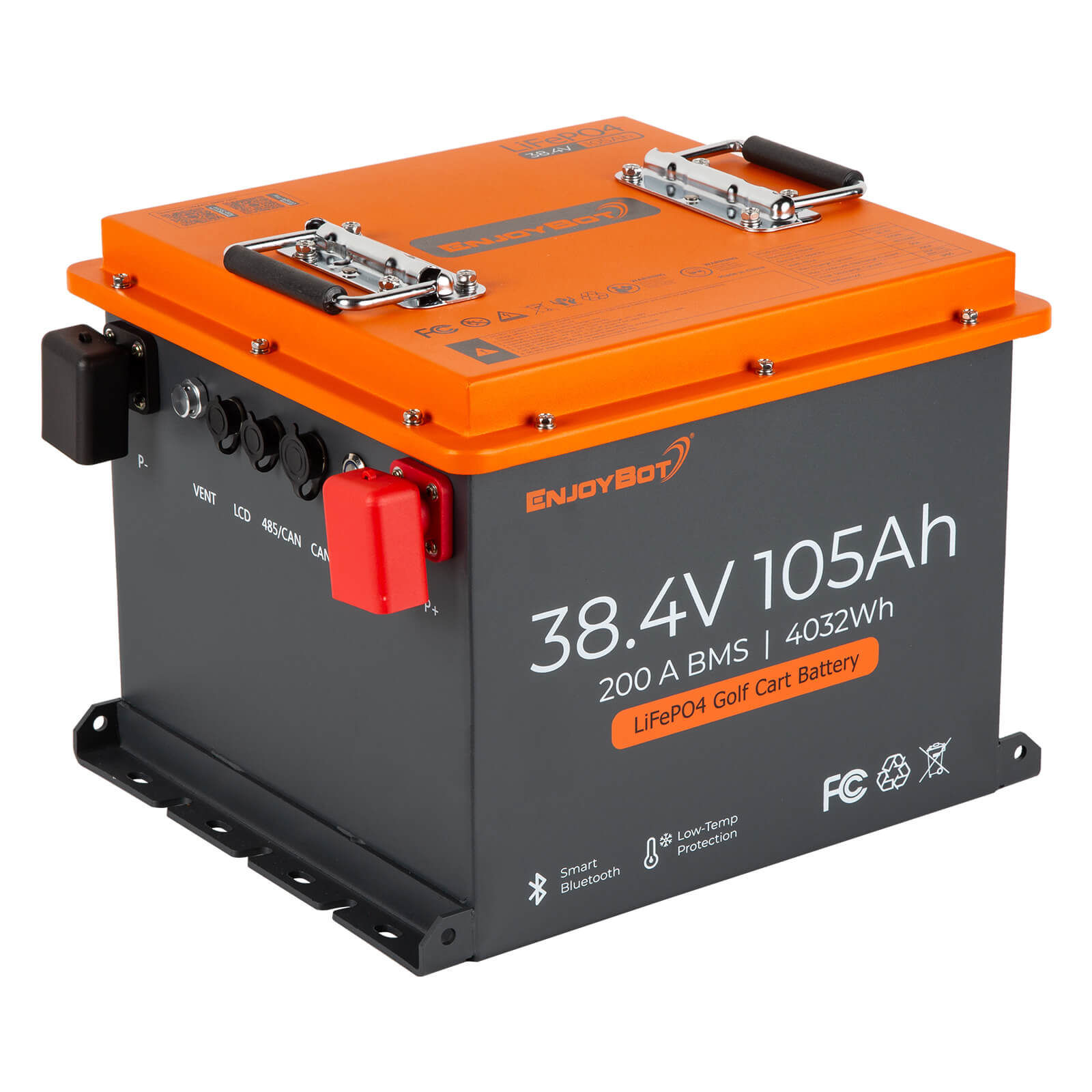 Enjoybot 36V (38.4V) 105AH Lithium Golf Cart Battery Conversion Kit with Bluetooth, 200A BMS, All-in-one Kit