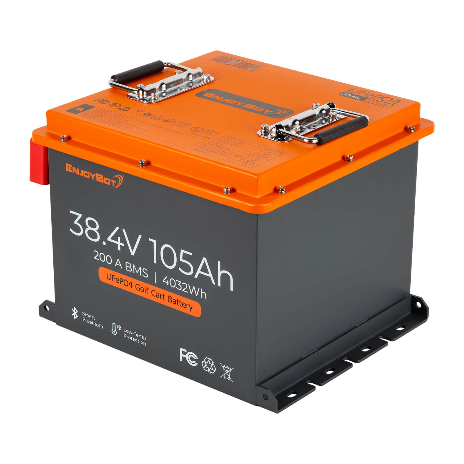 Enjoybot 36V (38.4V) 105AH Lithium Golf Cart Battery Conversion Kit with Bluetooth, 200A BMS, All-in-one Kit