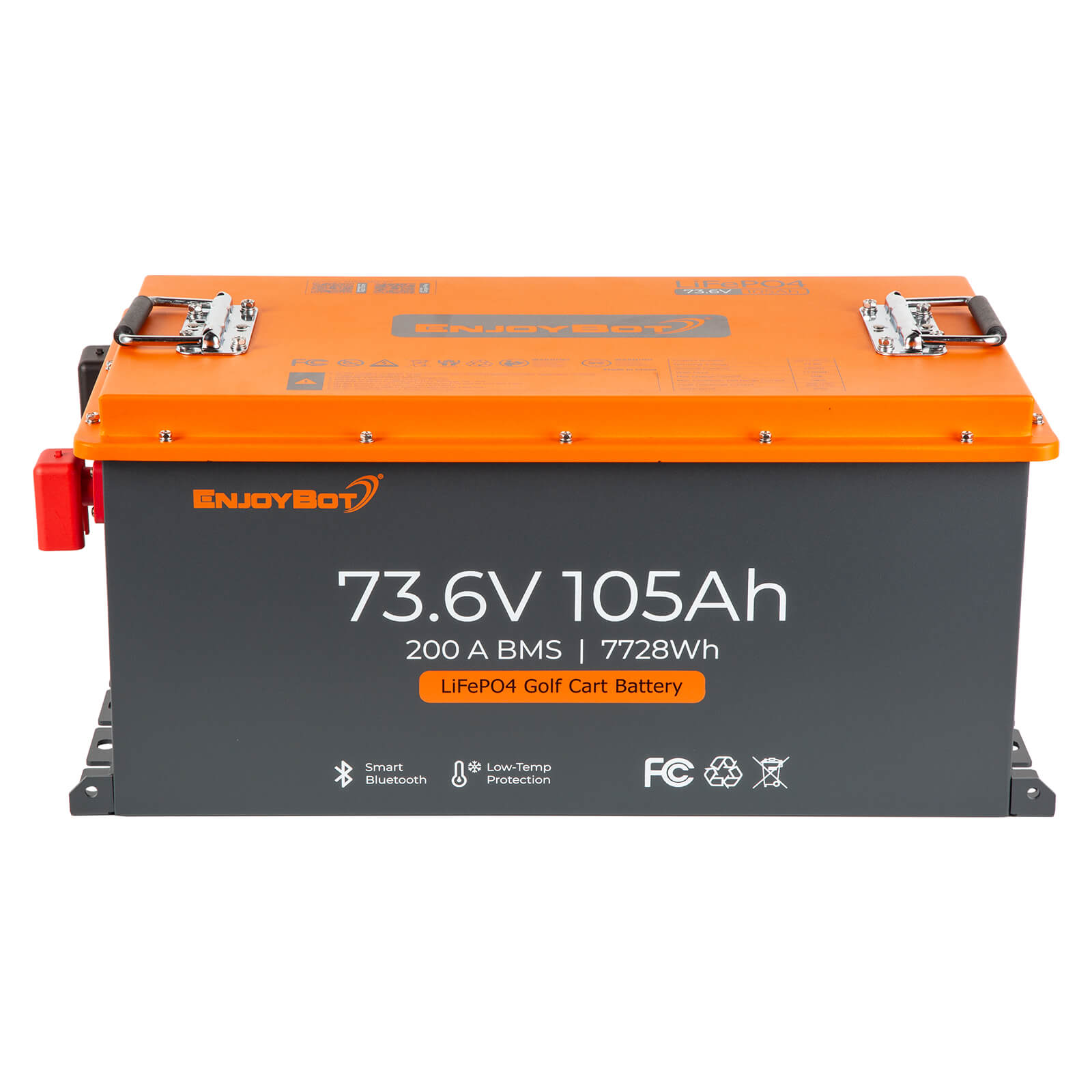 Enjoybot 72V (73.6V) 105AH Lithium Golf Cart Battery Conversion Kit with Bluetooth & 200A BMS, All-in-one Kit
