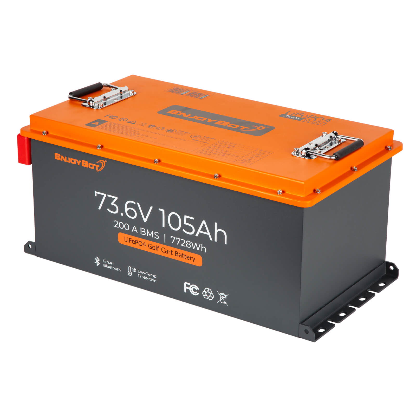 Enjoybot 72V (73.6V) 105AH Lithium Golf Cart Battery Conversion Kit with Bluetooth & 200A BMS, All-in-one Kit