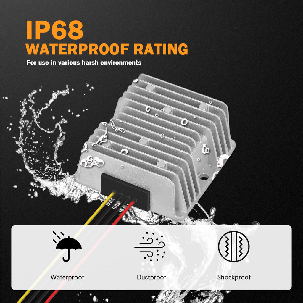 DC 36V/48V naar 12V 20A Voeding Converter 240W IP68 Waterdichte Transformator Niet-isolatie Automotive Step Down Converter Voedingsmodule DC 36V/48V naar 12V 20A Voeding Converter 240W IP68 Waterdichte Transformator Niet-isolatie Automotive Step Down Converter Voedingsmodule