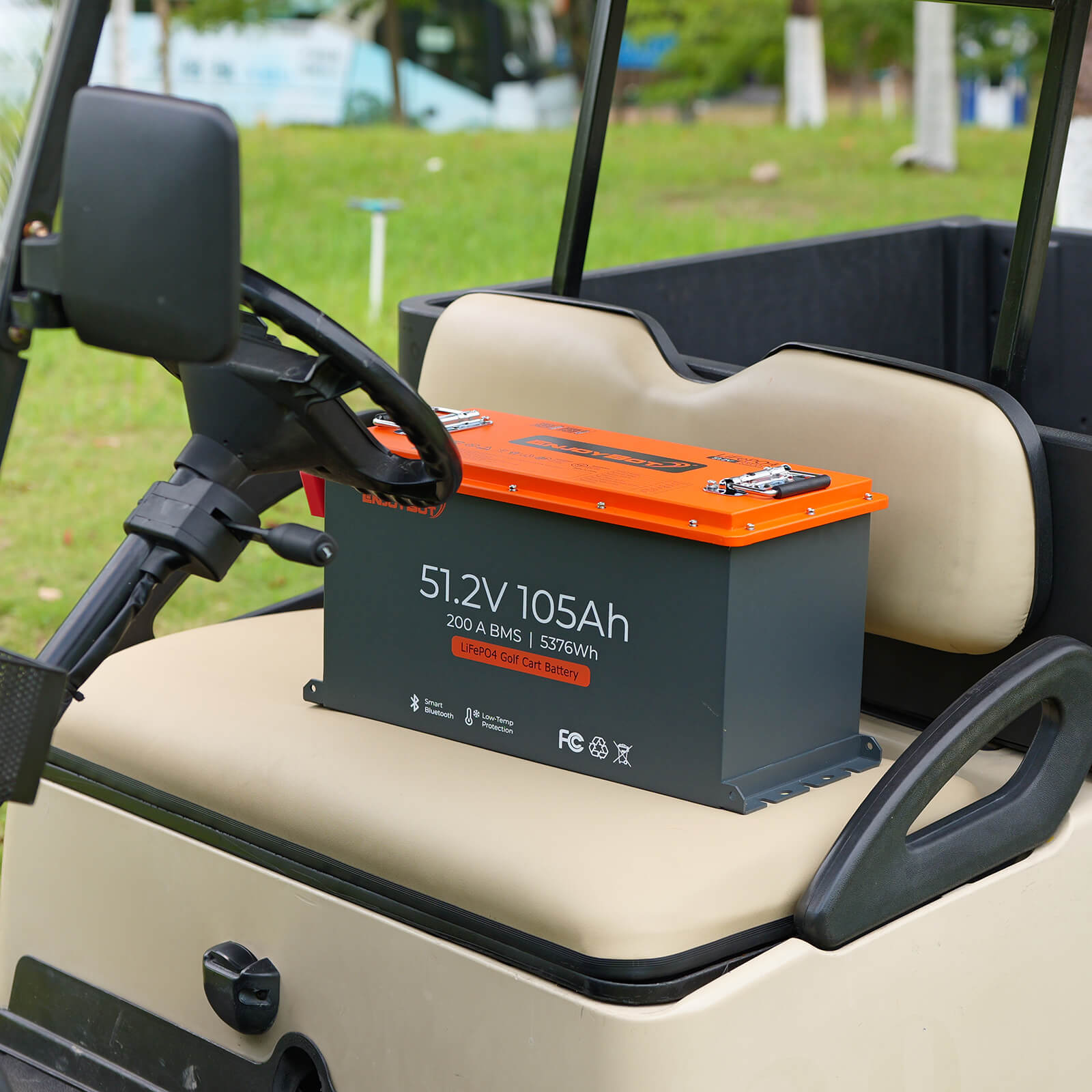 Enjoybot 48V (51.2V) 105AH Lithium Golf Cart Battery Conversion Kit with Bluetooth, 200A BMS, All-in-one Kit