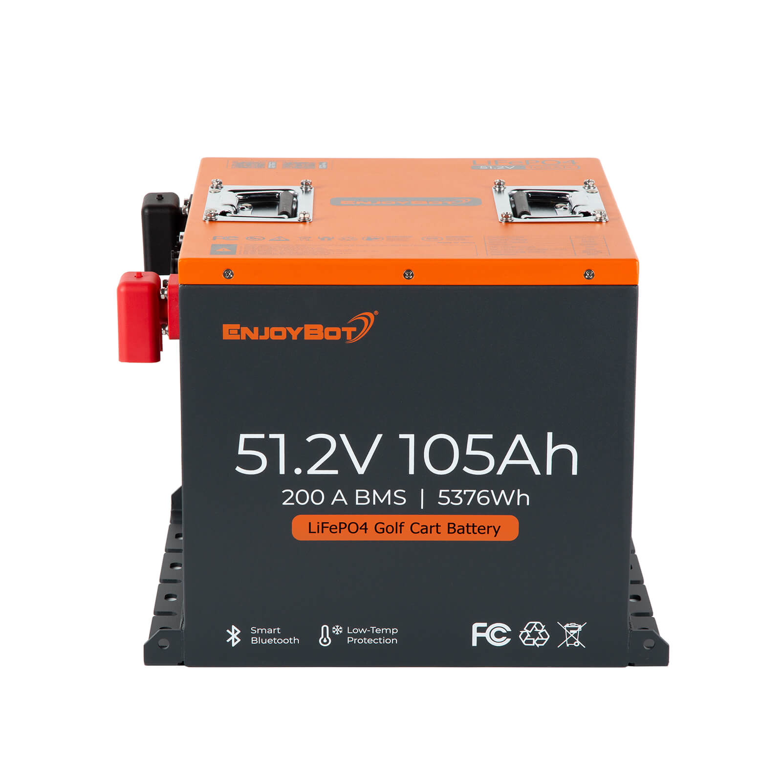 Enjoybot 48V (51.2V) 105AH Mini Lithium Golf Cart Battery Conversion Kit with Bluetooth, 200A BMS, All-in-one Kit