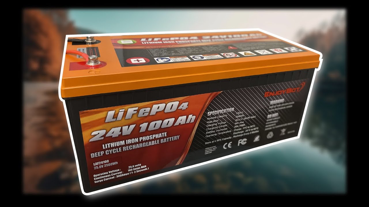 ENJOYBOT 24V 100AH 2560 Wh LiFePO4 Lithium Battery High & Low Temp Pro – Enjoybot  Official Store